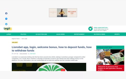 Lionsbet app, login, welcome bonus, how to deposit funds ...