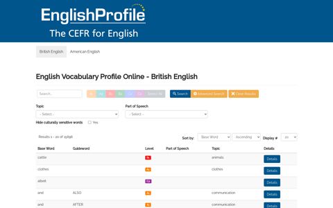 EVP Online - English Profile
