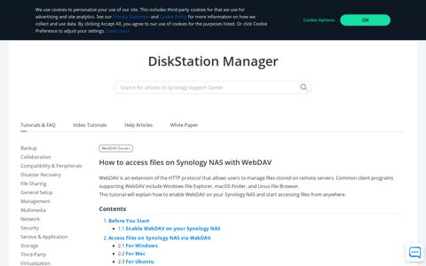 How to access files on Synology NAS with WebDAV ...