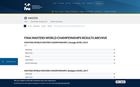 FINA Masters World Championships Results Archive | fina.org ...