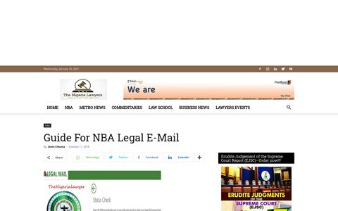 Guide For NBA Legal E-Mail - TheNigeriaLawyer
