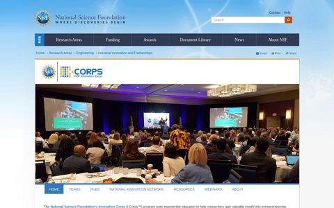 US NSF - I-Corps - National Science Foundation