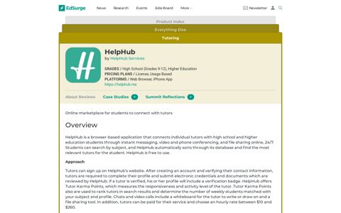 HelpHub | Product Reviews | EdSurge