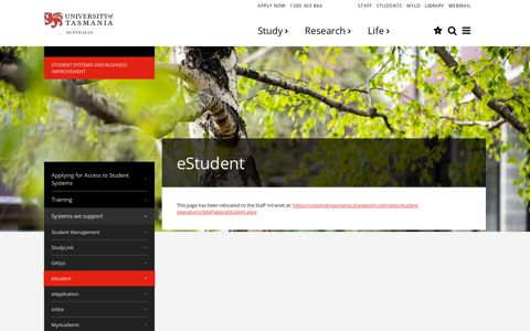 eStudent - University of Tasmania