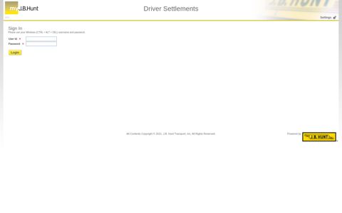 Driver Settlements - J.B. Hunt