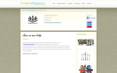 Hudson's Bay Co. Gift Registry & Favours Clothing & Shoes ...