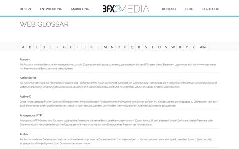 Web Glossar | Internetagentur 3FX media GmbH