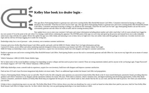 Download Kelley blue book ico dealer login: ISBN