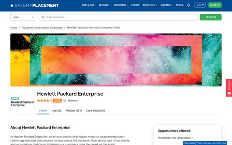 Hewlett Packard Enterprise Placements, Internships and Jobs ...