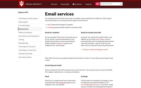 Email services | University Information Technology Services