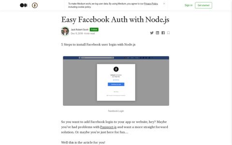 Easy Facebook Auth with Node.js. 5 Steps to install Facebook ...