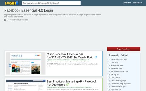 Facebook Essencial 4.0 Login - Loginii.com