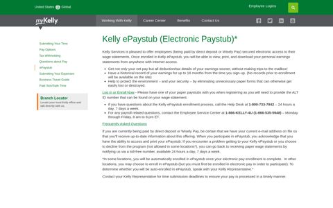 Kelly ePaystub | MyKelly United States