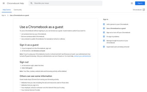 Use a Chromebook as a guest - Chromebook Help - Google ...
