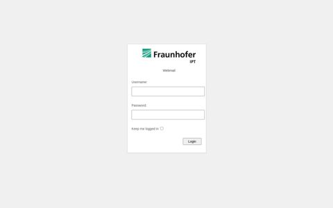 Fraunhofer IPT Webmail