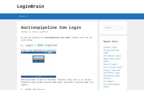 Auctionpipeline Com Login | Edge Pipeline - LoginBrain