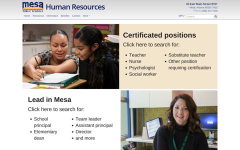 Human Resources » Careers - Mesa Public Schools