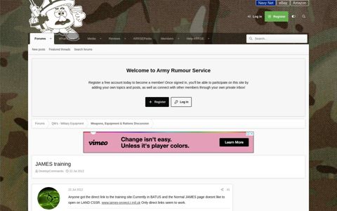 JAMES training | Army Rumour Service