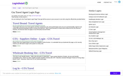 Gta Travel Agent Login Page Travel Bound: Travel Agents ...