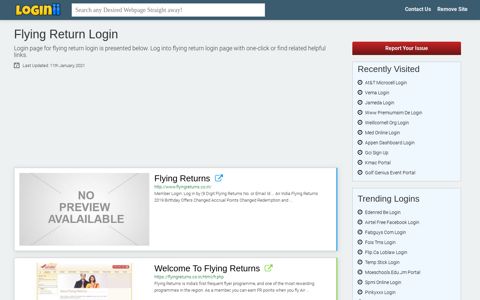Flying Return Login - Loginii.com