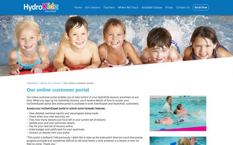 Our online customer portal | HydroKidz : HydroKidz