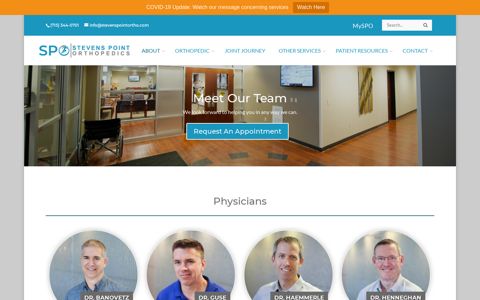 Meet our Specialists and Surgeons | Stevens Point Orthopedics