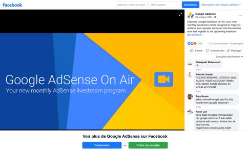Google AdSense - Facebook