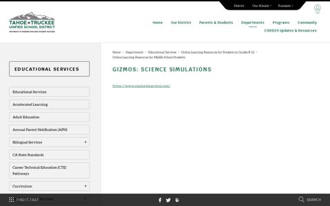 Gizmos: Science simulations