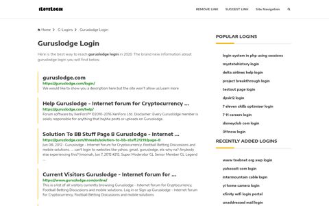 Guruslodge Login ❤️ One Click Access - iLoveLogin
