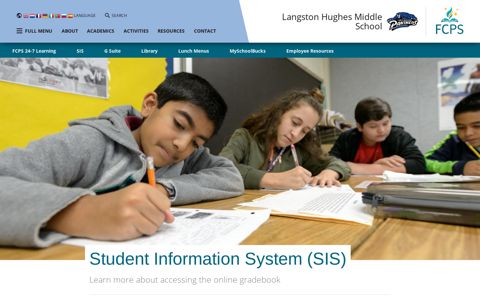 Student Information System (SIS) | Langston Hughes Middle ...
