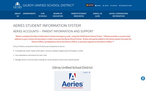 Aeries Student Information System - Gilroy Unified School ...