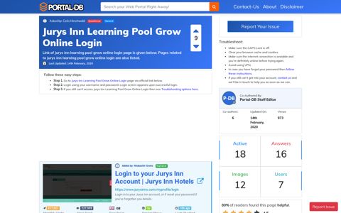 Jurys Inn Learning Pool Grow Online Login - Portal-DB.live
