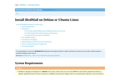 Install iRedMail on Debian or Ubuntu Linux