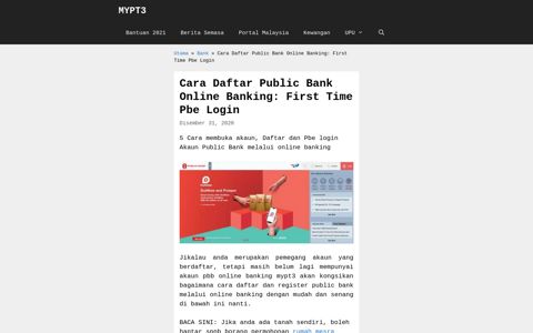 PBE Login & Cara Daftar Public Bank Online Banking - Mypt3
