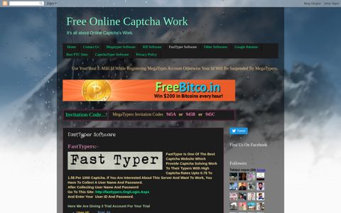 FastTyper Software - Free Online Captcha Work