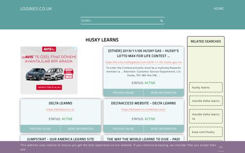 husky learns - General Information about Login - Logines.co.uk