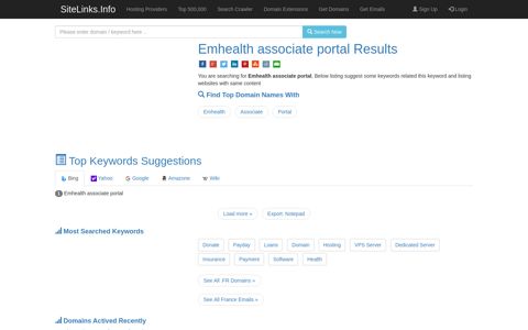 Emhealth associate portal Results For Websites Listing - SiteLinks.Info