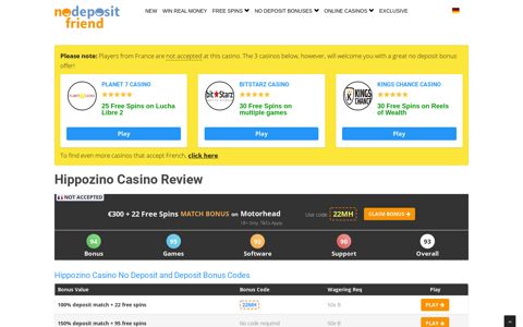 Hippozino Casino Review 2020 | Latest Bonus Codes