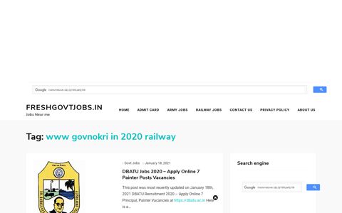 www govnokri in 2020 railway Archives – Freshgovtjobs.in