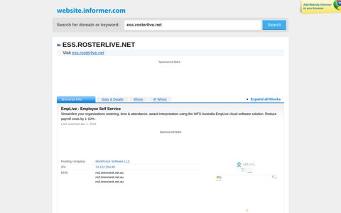 ess.rosterlive.net at WI. EmpLive - Employee Self Service