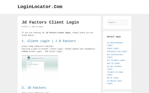 Jd Factors Client Login - LoginLocator.Com