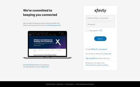 Why Stay Signed In? - Sign in to Xfinity