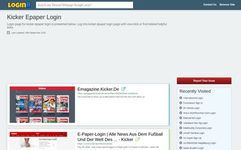 Kicker Epaper Login - Loginii.com