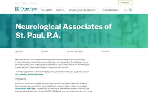 Neurological Associates of St. Paul, PA - Fairview Health ...