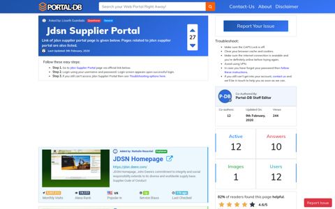 Jdsn Supplier Portal - Portal-DB.live
