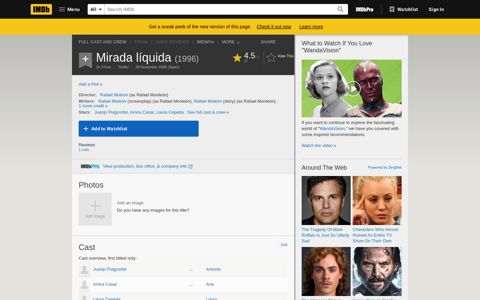 Mirada líquida (1996) - IMDb