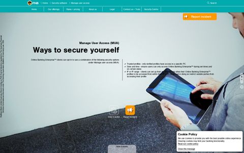 Manage user access - Security software - FNB