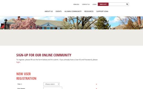 User Login - Iona College Alumni - Iona Connection