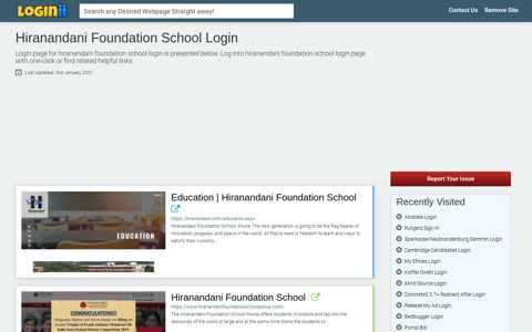 Hiranandani Foundation School Login - Loginii.com