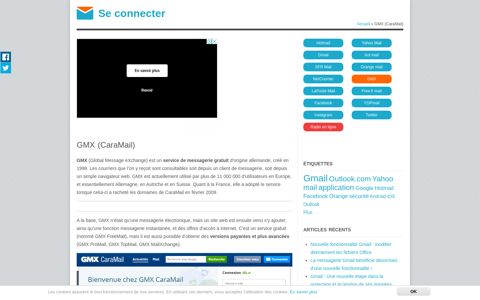 GMX (CaraMail) | Se connecter